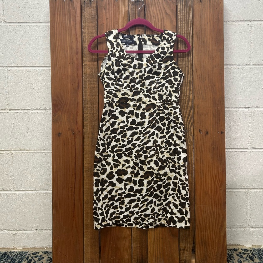 Jones New York size 2 petite leopard dress - Picture 2 of 9